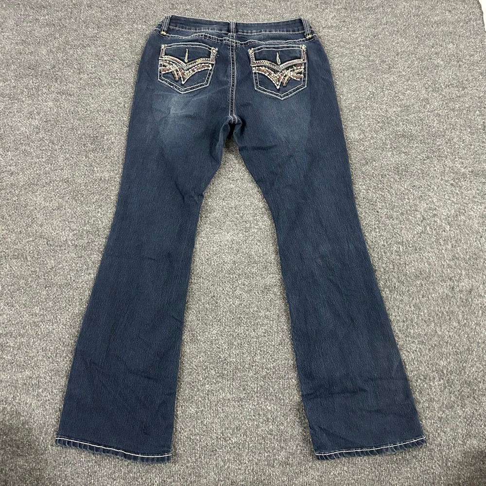 ND Weekend Jeans Womens Size 12 Dark Wash Bootcut Embellished Stretch Denim
